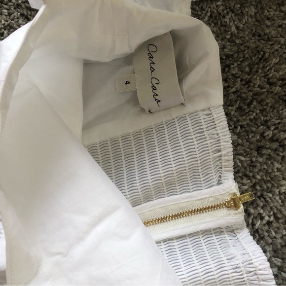 NEW Cara Cara Sydney Midi Cotton Dress - White Puff Sleeve Wedding Event - Picture 6 of 14